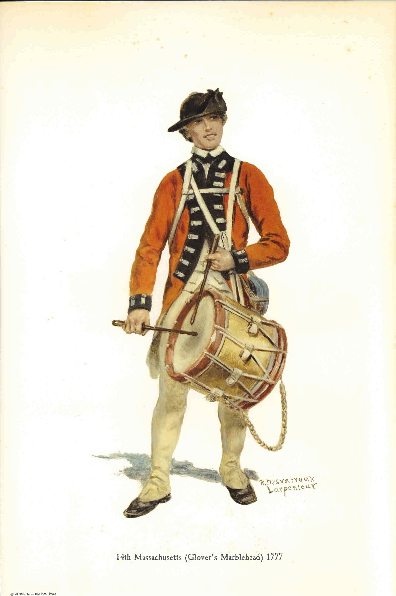 N. 14th Massachusetts (Glover's Marblehead) 1777