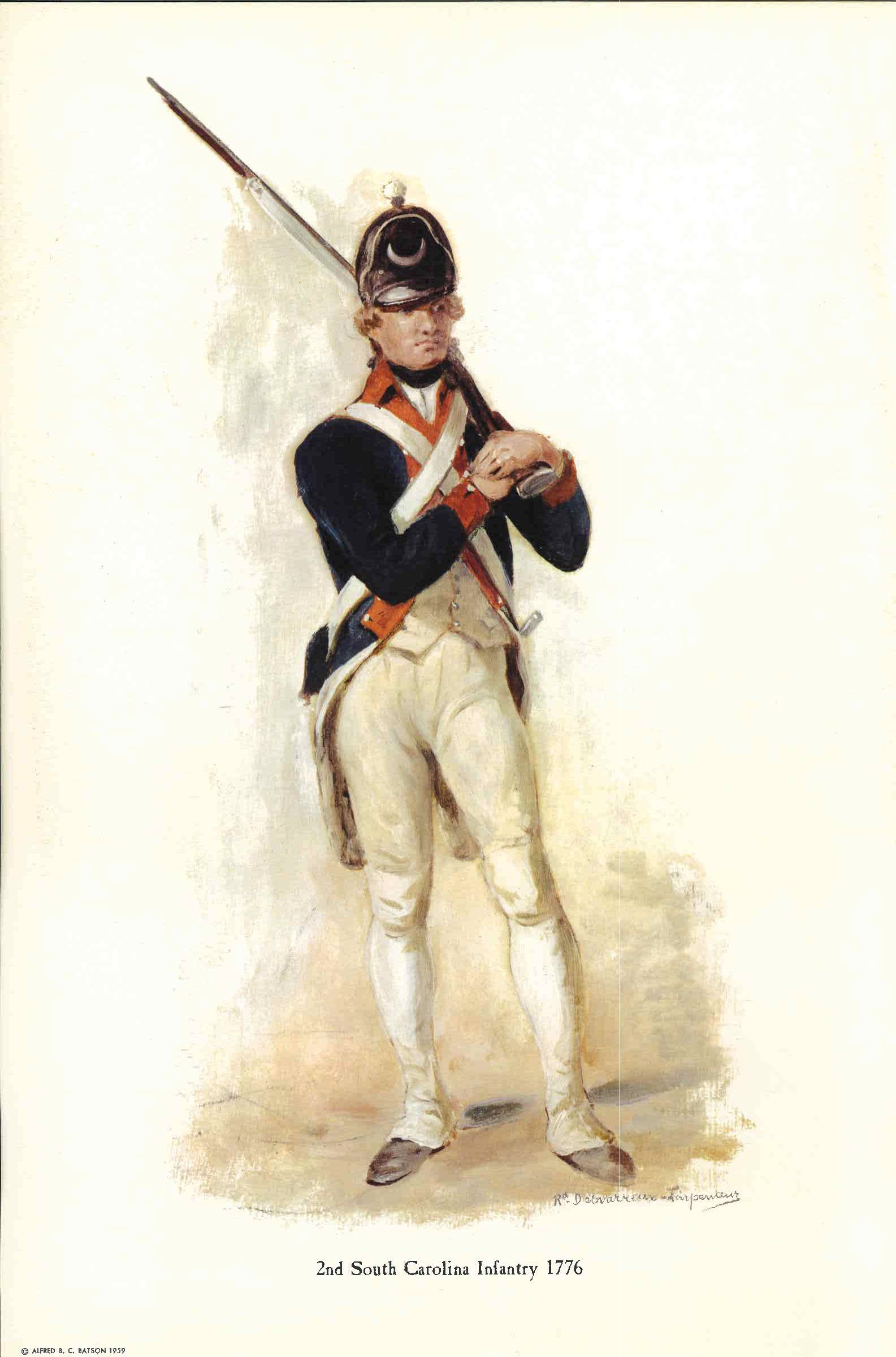 J. 2nd South Carolina Infantry 1776