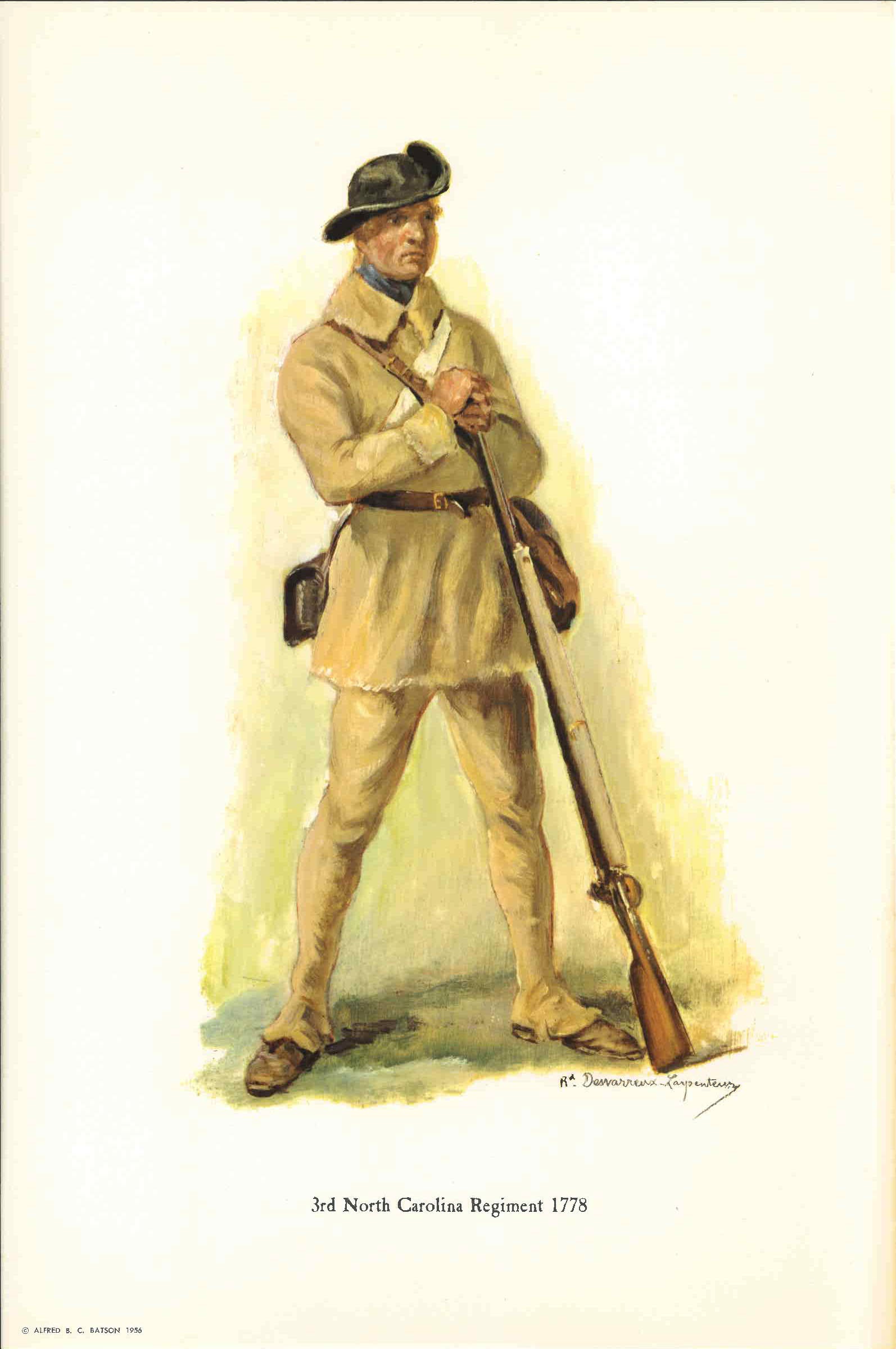 E. 3rd North Carolina Regiment 1778